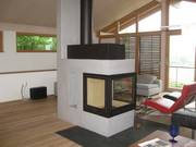 Moderne Kamine mit Gas oder Holz