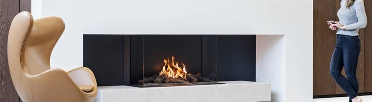 Gaskamin MatriX 1050 650-III Modell rahmenloser dreiseitiger Kamin