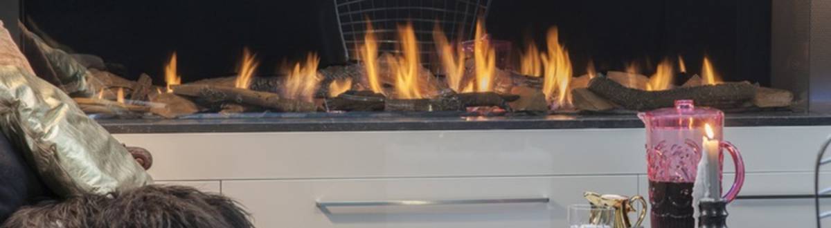 Gaskamin Triple Premium XXL Modell Dreiseitiger Kamin