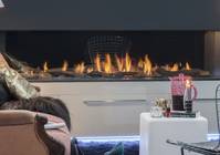 Gaskamin Triple Premium XXL Modell Dreiseitiger Kamin