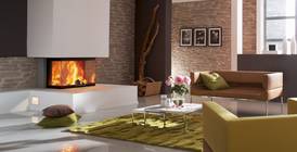 Heizkamin Arte 3RL-80h Holzheizherd Holzkamin Holzherd