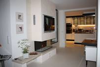 moderne Kamine, Gas oder Holzfeuerung