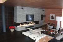 Moderne Kamine mit Gas oder Holz